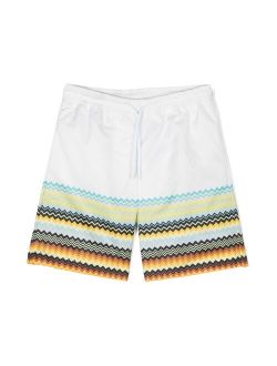 Missoni Kids chevron-print swim shorts