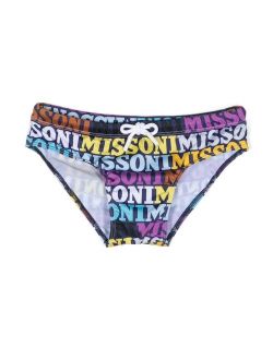 Missoni Kids logo-print swim trunks