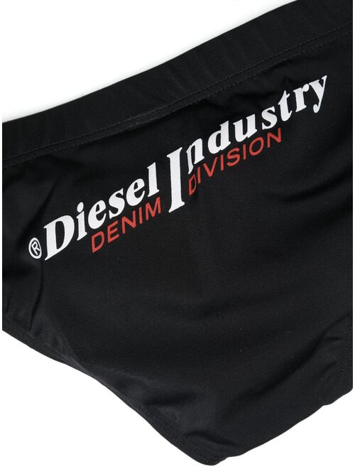 Diesel Kids Milda logo-print swim trunks