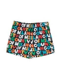 Marcelo Burlon County Of Milan Kids logo-print swim shorts