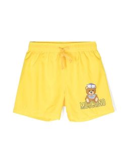 Kids sailor-teddy swim shorts