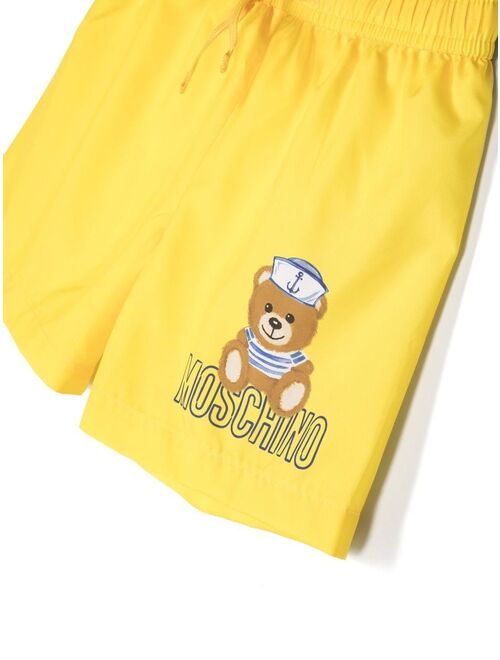 Moschino Kids sailor-teddy swim shorts