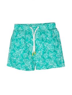 Hartford Kids bandana-print swim shorts