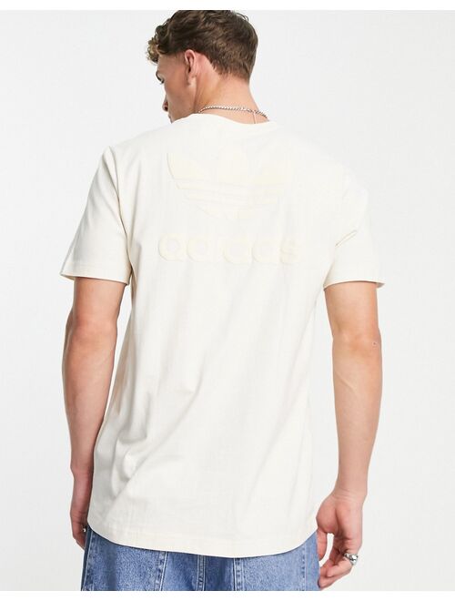 adidas Originals Debossed logo t-shirt in wonder white