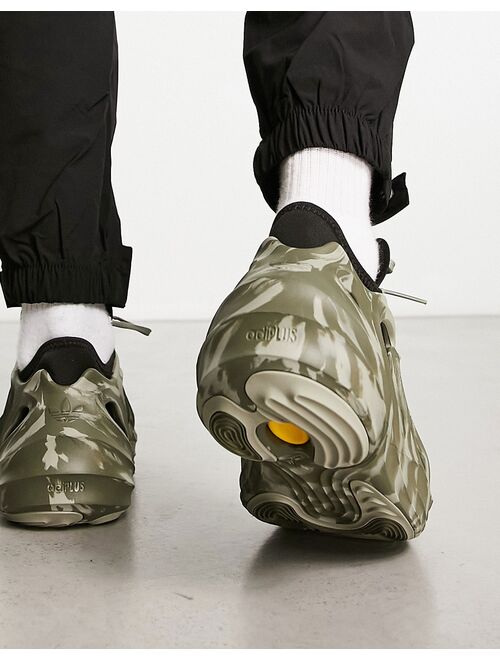 adidas Originals Fom Quake sneakers in khaki marble and black