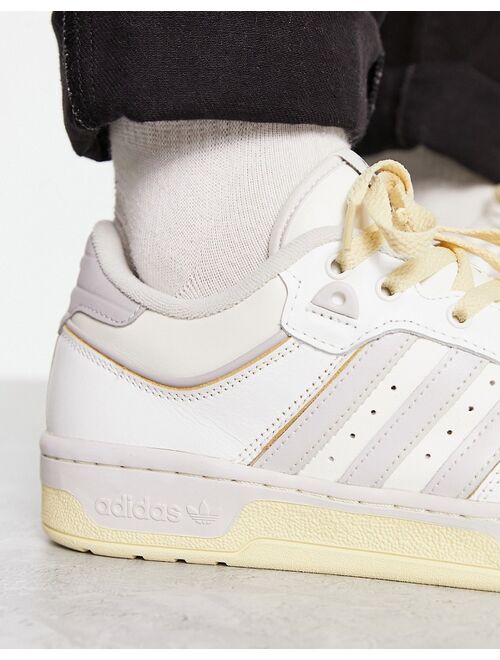 adidas Originals Rivalry Low 86 sneakers in white and gray