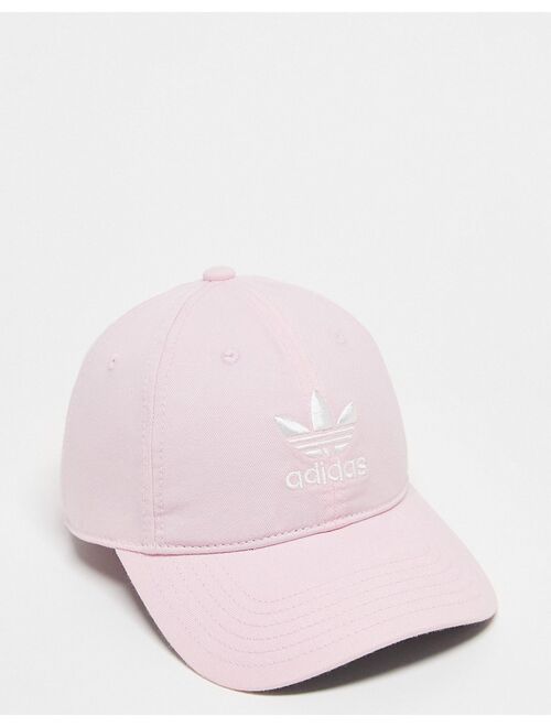 adidas Originals Relaxed Strapback cap in light pink