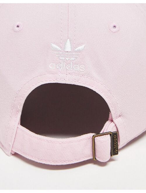 adidas Originals Relaxed Strapback cap in light pink