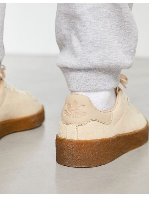 adidas Originals Stan Smith Crepe sneakers in beige with gum sole