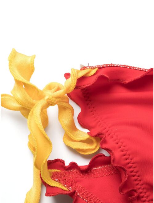 sherris ruffle-trim triangle bikini