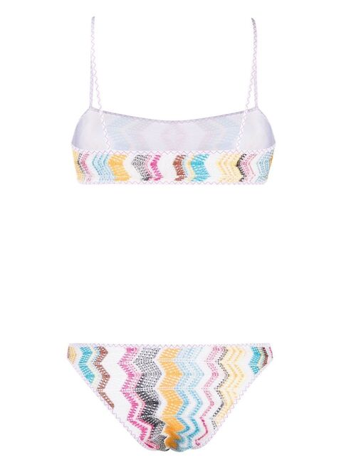 Missoni zigzag-pattern knitted bikini