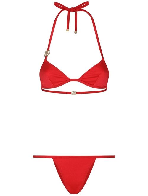 Dolce & Gabbana DG logo triangle bikini