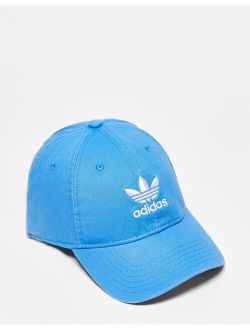 relaxed strapback cap in blue