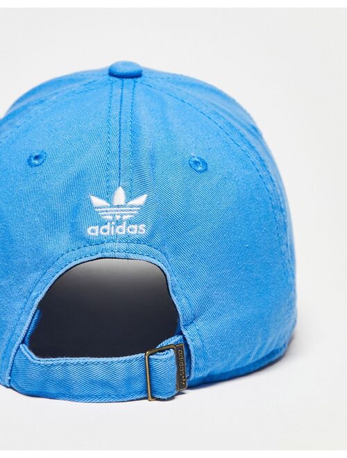 adidas Originals relaxed strapback cap in blue