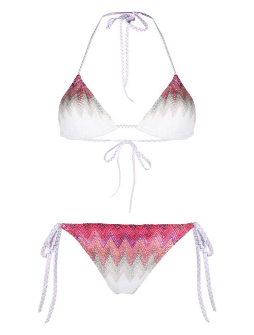 Missoni zigzag-woven triangle bikini