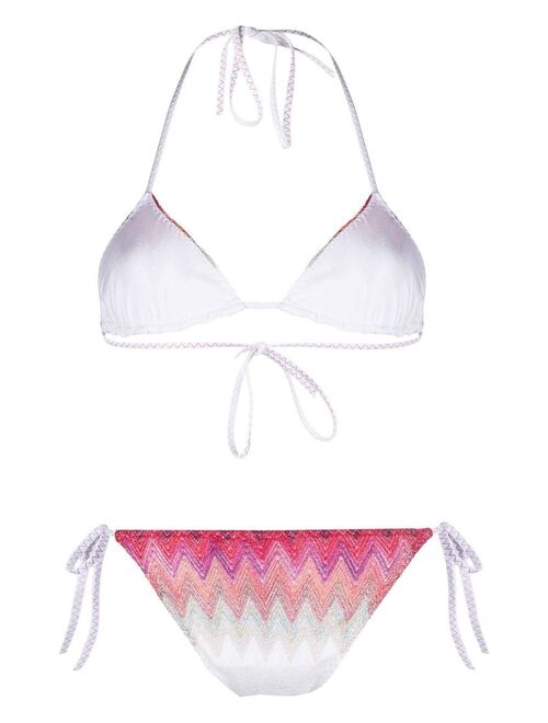 Missoni zigzag-woven triangle bikini
