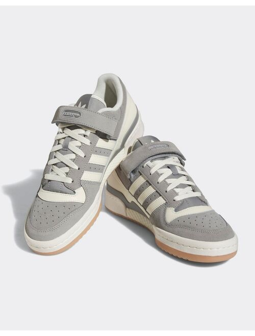 adidas Originals Forum 84 Low gum sole sneakers in gray