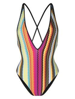 Missoni criss-cross-back swimsuit