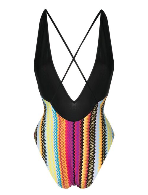 Missoni criss-cross-back swimsuit