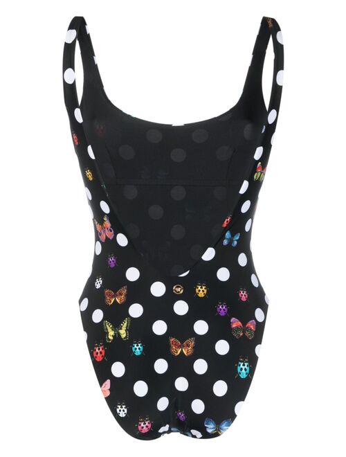 Versace x Dua Lipa Butterflies-print swimsuit
