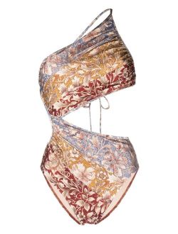 Chintz Spliced floral-print swimsuit
