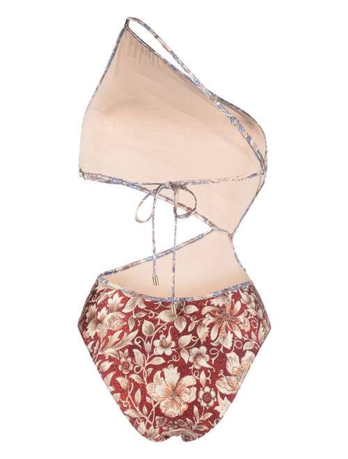 ZIMMERMANN Chintz Spliced floral-print swimsuit