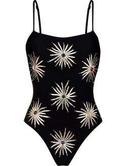 Oceanus Dolly embellished one-piece swimsuit