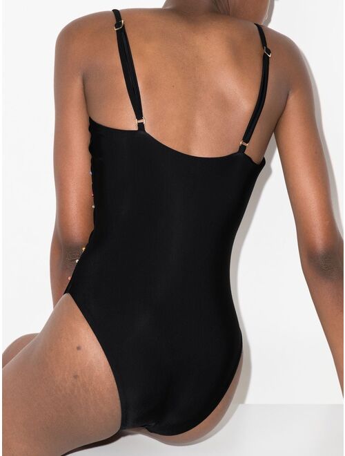 Oceanus Dolly embellished one-piece swimsuit