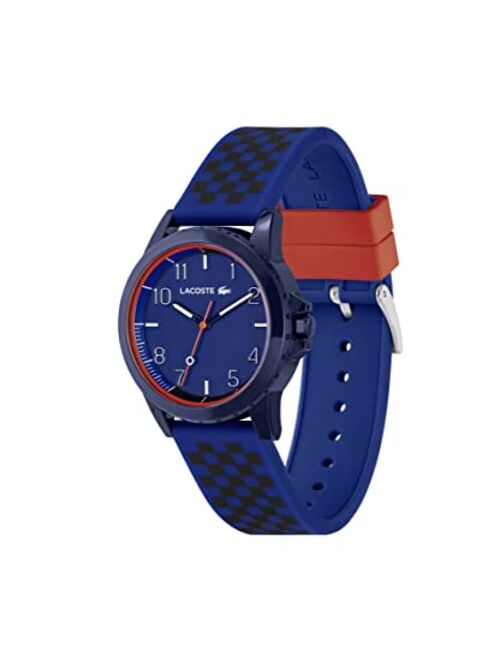 Lacoste Rider Unisex Quartz 2020148 Plastic Case and Silicone Strap Watch, Color: Blue