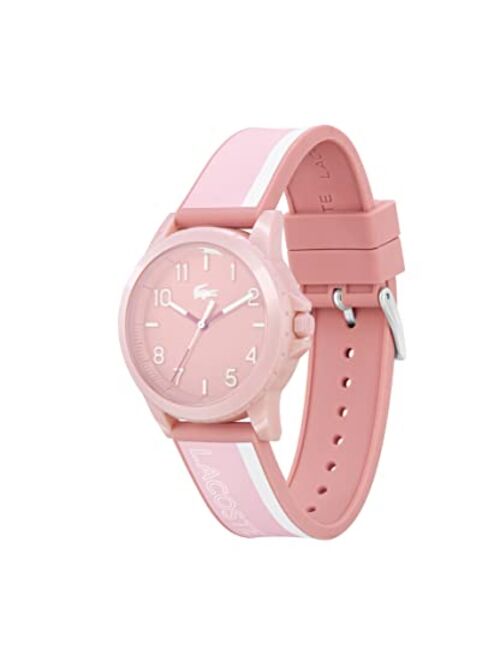 Lacoste Rider Unisex Quartz Plastic and Silicone Strap Watch, Color: Pink (Model: 2030045)