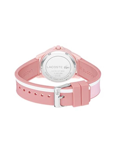 Lacoste Rider Unisex Quartz Plastic and Silicone Strap Watch, Color: Pink (Model: 2030045)