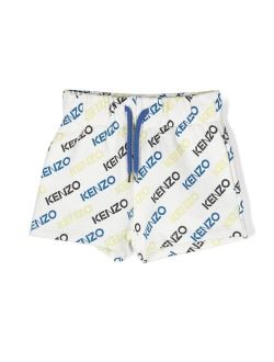 Kids logo-print drawstring shorts