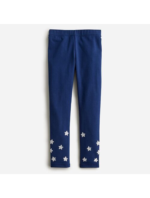 Girls&apos; everyday leggings with sequin stars