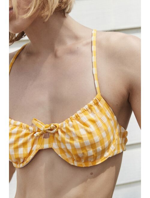 Out From Under Monaco Underwire Gingham Bikini Top