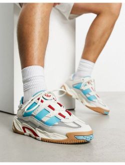 Niteball sneakers in off-white and blue