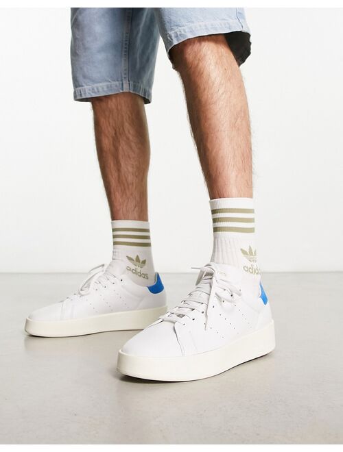 adidas Originals Stan Smith Relasted sneakers in white with blue detail
