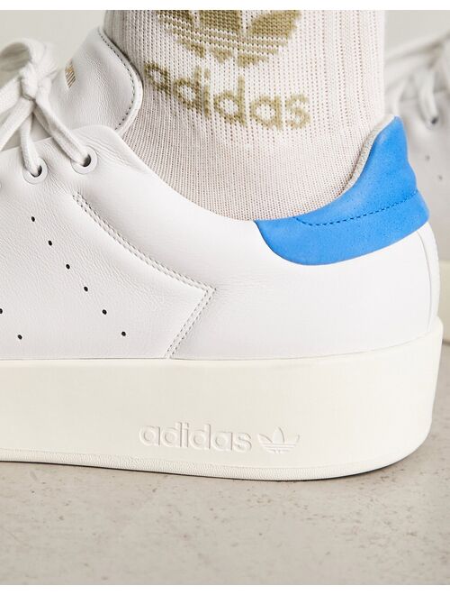 adidas Originals Stan Smith Relasted sneakers in white with blue detail