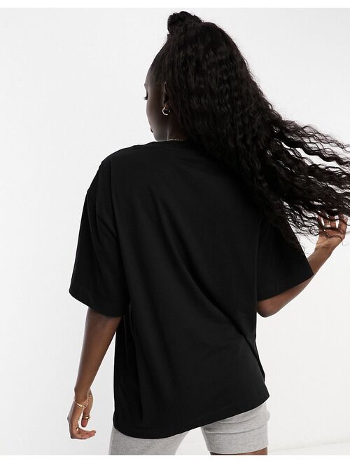 ASOS DESIGN Oversized t-shirt in embroidered cutwork in black