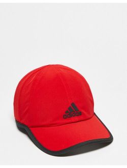performance adidas Training cap in red with black piping