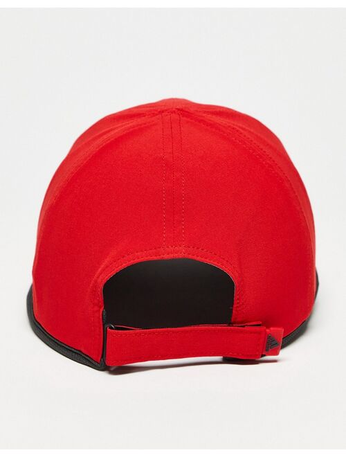 adidas performance adidas Training cap in red with black piping