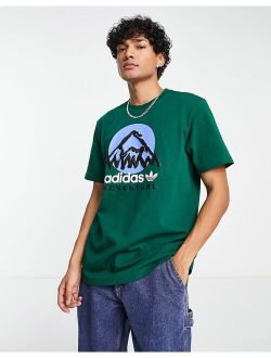 Adventure Mountain t-shirt in green