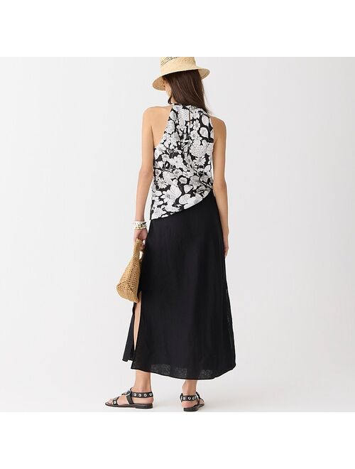 J.Crew Amber linen top in sunset plaid