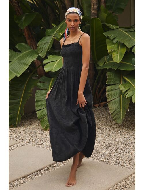 By Anthropologie The Marisol Smocked Gauze Maxi Dress