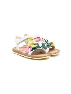 Kids Bicho floral-applique detail sandals