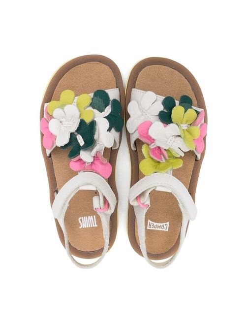 Camper Kids Bicho floral-applique detail sandals
