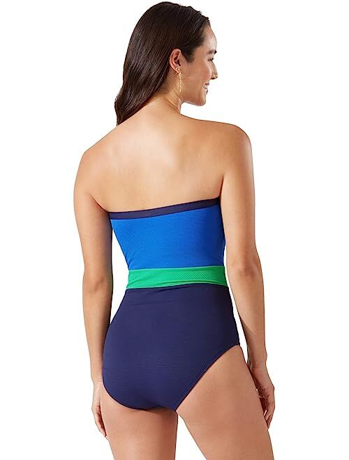 Tommy Bahama Island Cays Color-Block Bandeau One-Piece