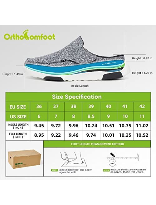 OrthoComfoot Women's Orthopedic Shoes, Arch Support Slip On Shoes for Plantar Fasciitis, Comfortable Loafers for Foot and Heel Pain Relief