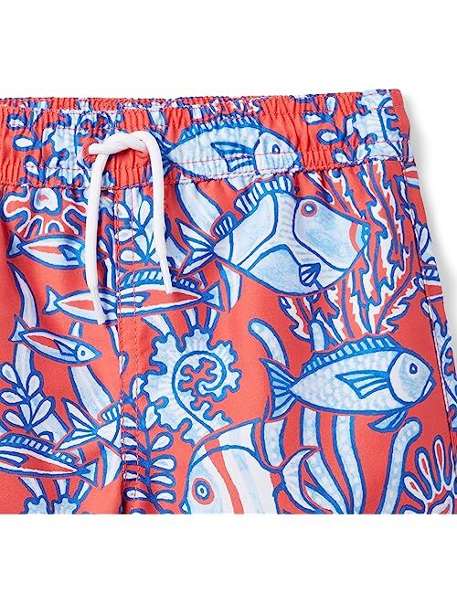 Janie and Jack Printed Swim Shorts (Toddler/Little Kids/Big Kids)
