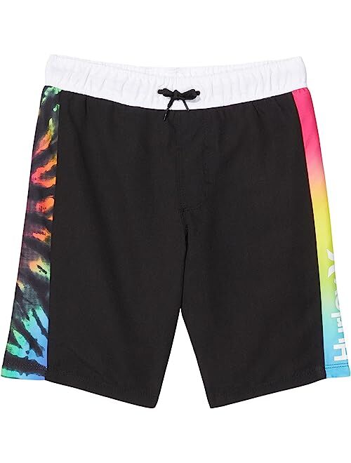 Hurley Kids Tie-Dye Panel Pull-On Swim Trunks (Little Kids)