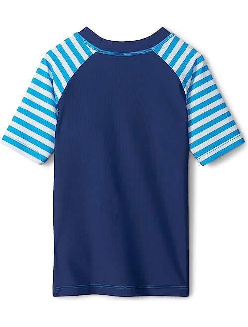 Hatley Kids Shark Stripes Short Sleeve Rashguard (Toddler/Little Kids/Big Kids)